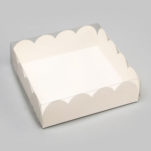 Цена за 5 шт. Коробка для печенья, кондитерская упаковка, Белая, 13×13×4 см
