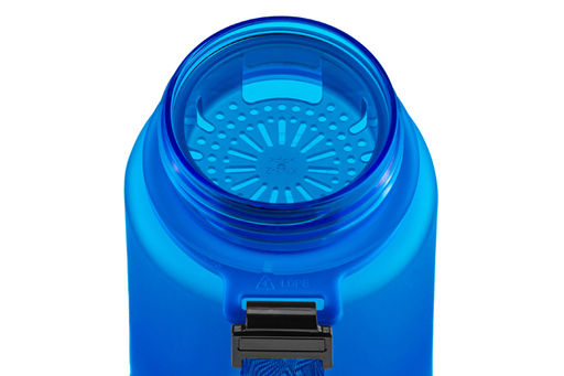 Бутылка для воды 500 мл 6,5*6,5*23 см "Style Matte" с углублениями д/пальцев, небесная