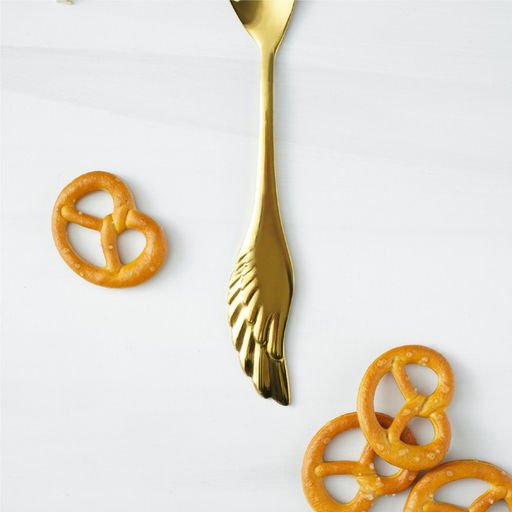 Ложка чайная Magistro Wings, длина 14 см, нержавеющая сталь, золотистая  фото 3