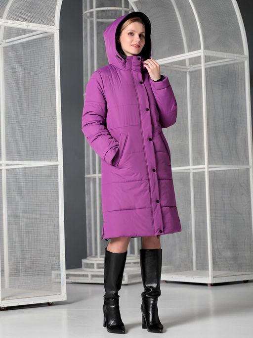 25422 Пальто лиловый - Dizzyway фото 3