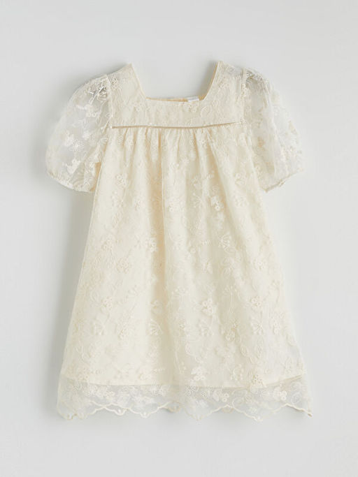 K?z ?ocuk Nak??l? Dantel Elbise