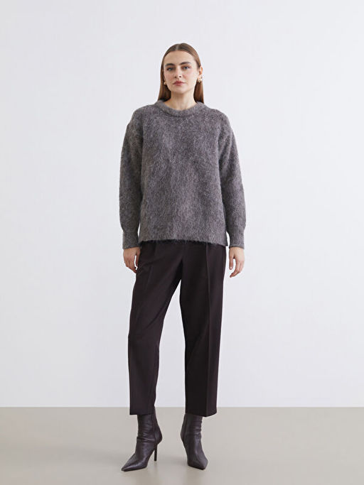 Bisiklet Yaka Kad?n Triko Kazak