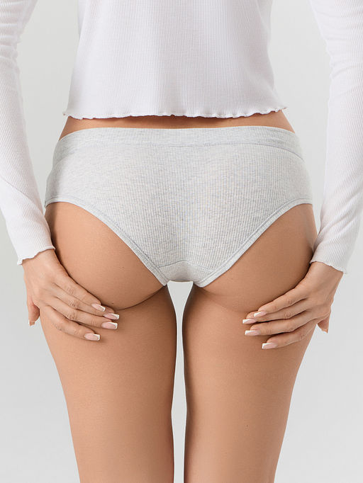 Трусы слипы женские серые в наборе, 3 шт