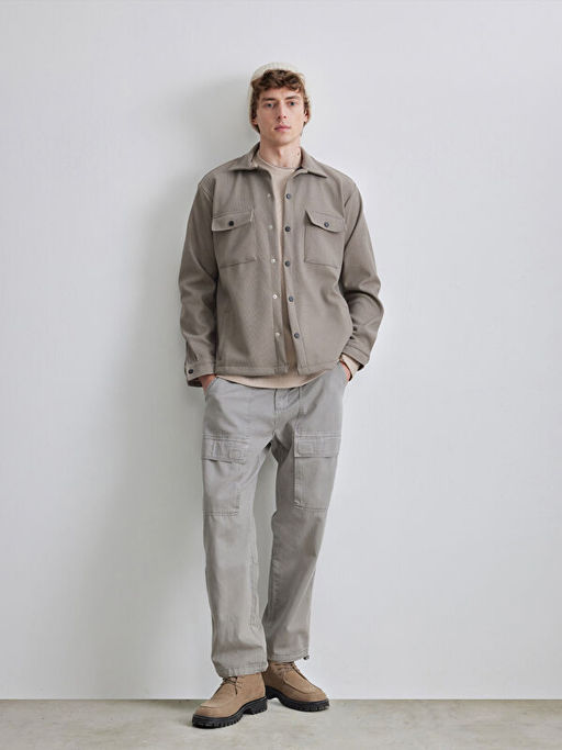 Regular Fit Erkek Dokulu G?mlek Ceket