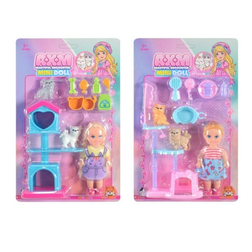 Кукла 12см., с аксесс. (3107494) 2 вида в ассорт., в блистере 27*5*7см