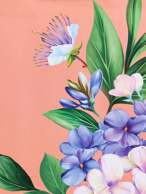 Пакет подарочный ламинированный «Цветы эмоций», персиковый, 18×22.3×10 см