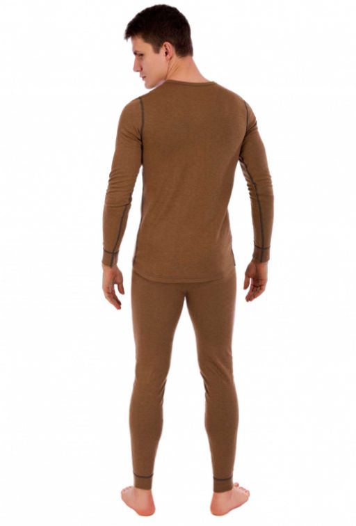 Кальсоны (термобелье) двухслойное (верблюжья шерсть + кофейное волокно) цвет натуральный МУЖ - Doctor фото 2