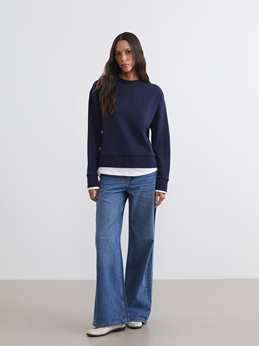 Bisiklet Yaka Kad?n Sweatshirt