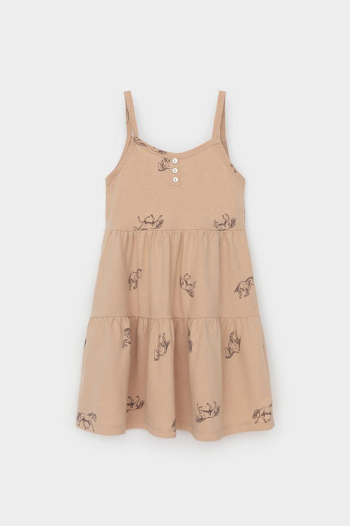 КР 5796/нежный бежевый,милые лошадки к567 сарафан для дев - Crockid фото 2