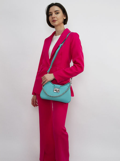 LACCOMA сумка Q6001-бирюзовый натуральная кожа хлопок фото 7