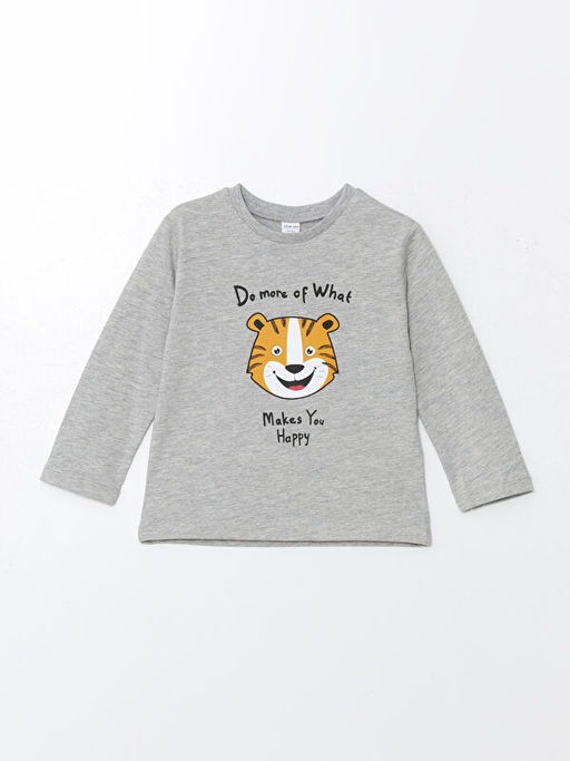 Bisiklet Yaka Uzun Kollu Erkek Bebek Ti??rt 2li - Waikiki фото 2