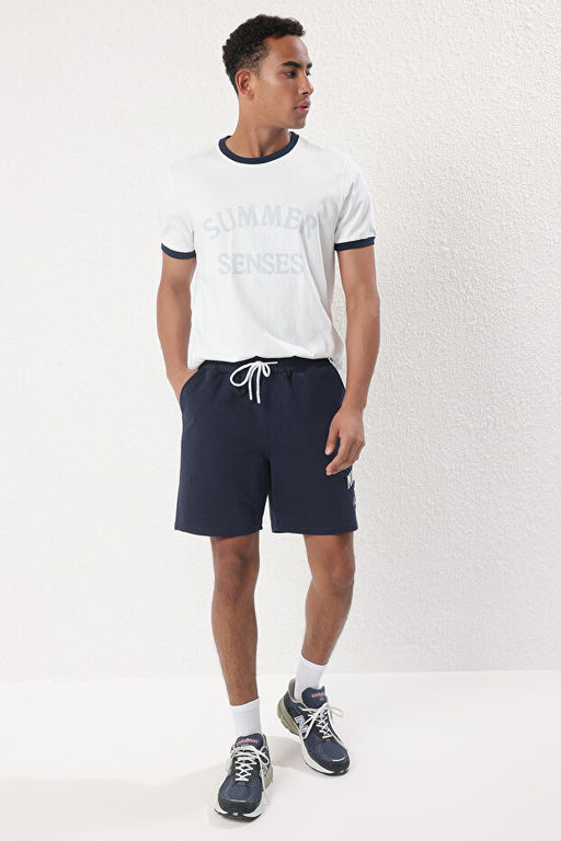 Lacivert Oversize/Geni_ Kesim Manhattan Nak__l_ _ort & Bermuda TMNSS25SR00036 - Trendyolmilla фото 2