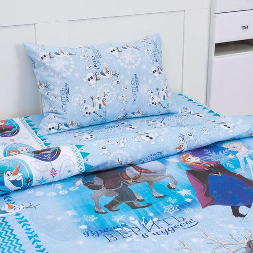 Постельное бельё 1,5 сп Холодное сердце , размер 143х215 см, 150х214 см, 50х70 см -1 шт., 100% хлопок, бязь 125 г/м2 - Disney фото 2