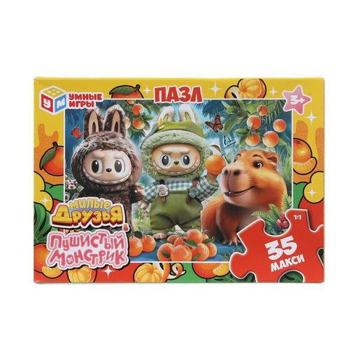 MAXI-пазлы "Пушистый монстрик Лабубу и его друзья" (ш/к61148, 405795, "Умные игры") 35 элементов