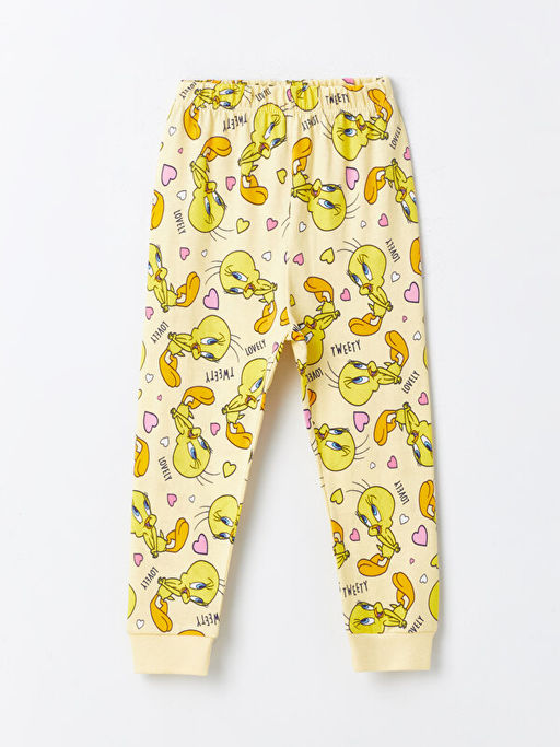 Beli Lastikli Tweety Bask?l? K?z Bebek Pijama Alt