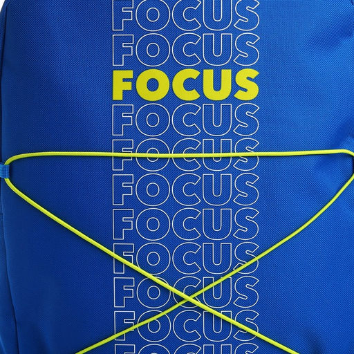 Рюкзак школьный текстильный со шнуровкой FOCUS, 38×29×11 см, синий