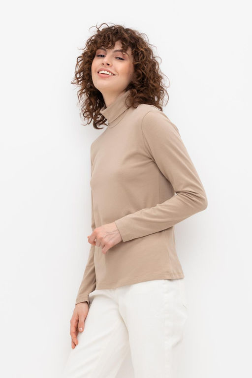 Водолазка Very Neat ЕВТ 3026/24 из хлопка с эластаном песчаный берег  фото 3