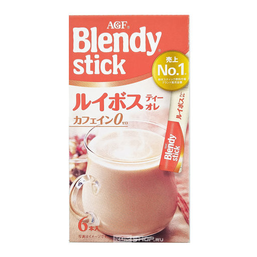 Растворимый чай Ройбуш с молоком в стиках Blendy Stick AGF, Япония, 51 г (8,5 г х 6 шт.) Акция