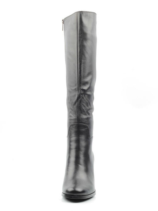 02-K83-D1 BLACK Сапоги зимние женские (натуральная кожа, натуральный мех (еврозима))