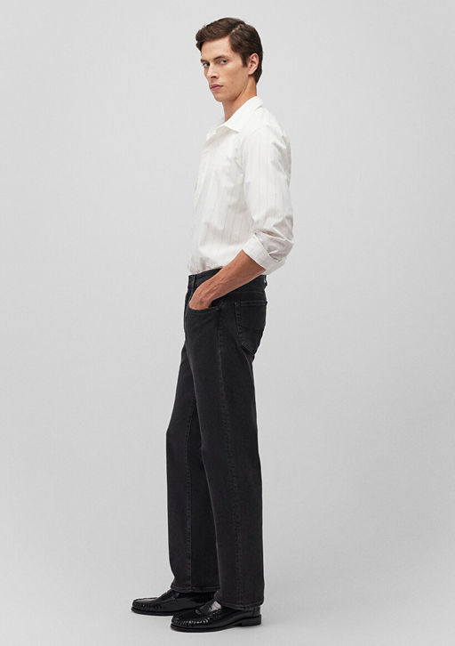 177 Koyu Gri Comfort Jean Pantolon - Mavi фото 2