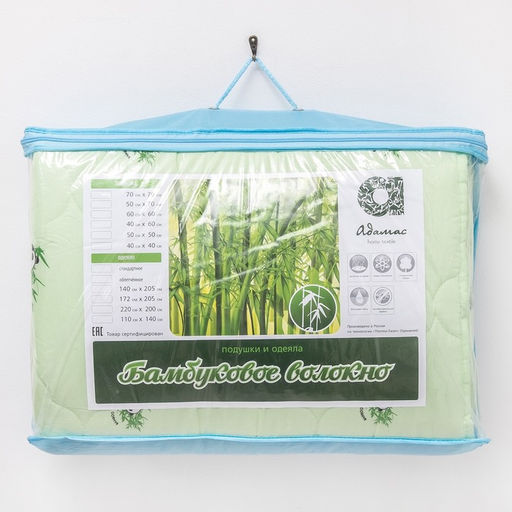 Одеяло всесезонное Адамас Бамбук, размер 140х205 5 см, 300гр/м2, чехол п/э  фото 4