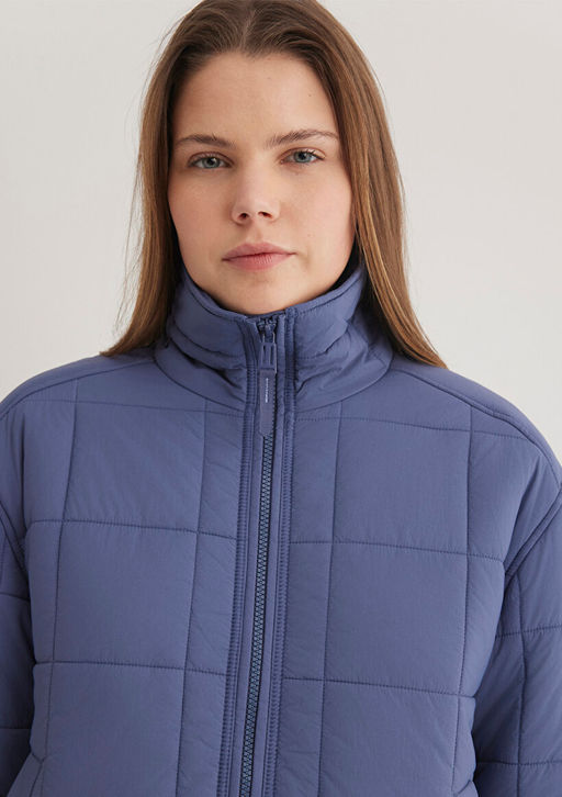 Dik Yaka Indigo Sisme Mont - Mavi фото 6