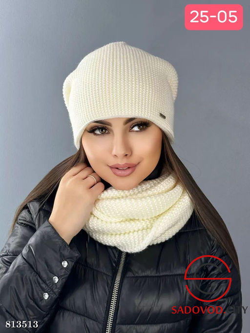 Комплект шапка + хомут женский - Bruno фото 2