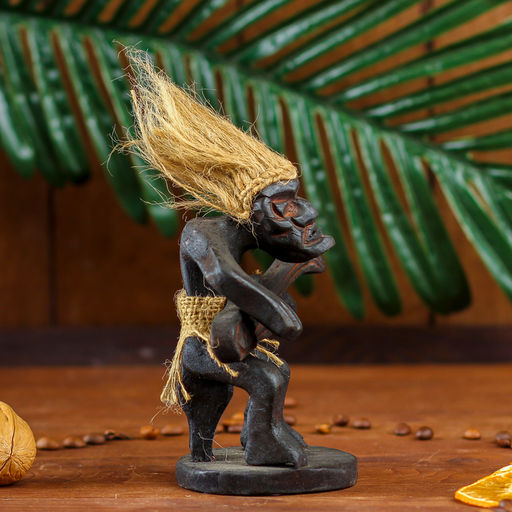 Сувенир «Абориген-гитарист», 15 см, дерево