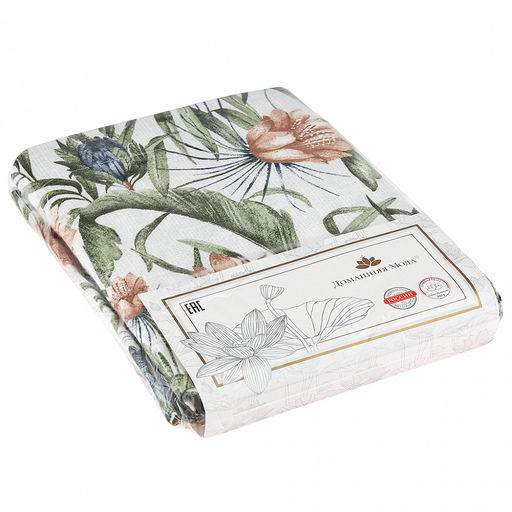 Шторы для кухни с ламбрекеном, 3шт: 110х160см - 2шт "Виши", ламбрекен 326х34см, на шторной ленте, рогожка, хлопок "Премиум" 186г/м2, упаковка классическая 28х41см, "Домашняя мода" (Россия)