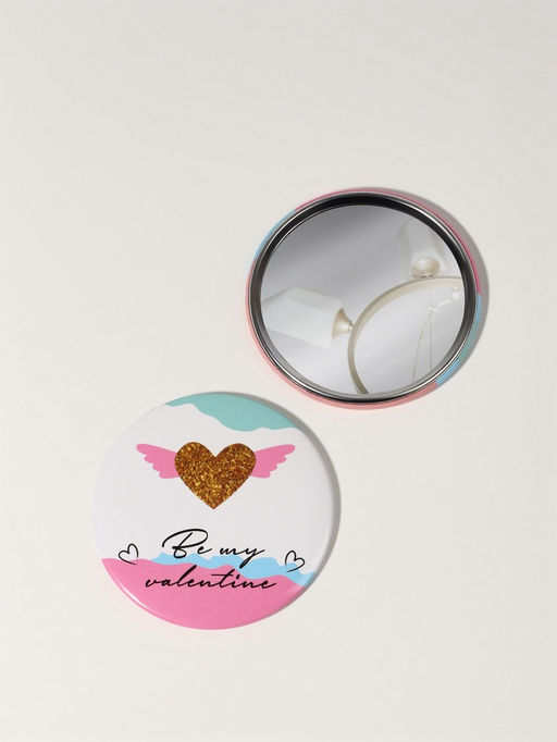 Цена за 4 шт. Зеркало карманное «Сердечки», d=7 см, МИКС