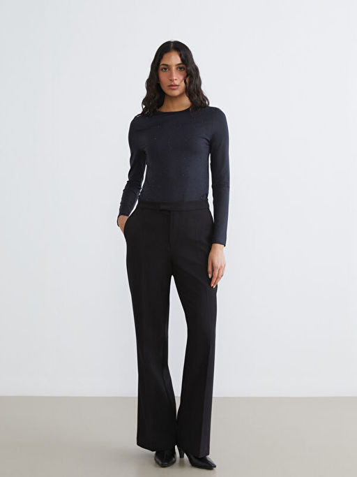 Bisiklet Yaka Ta?l? Bluz