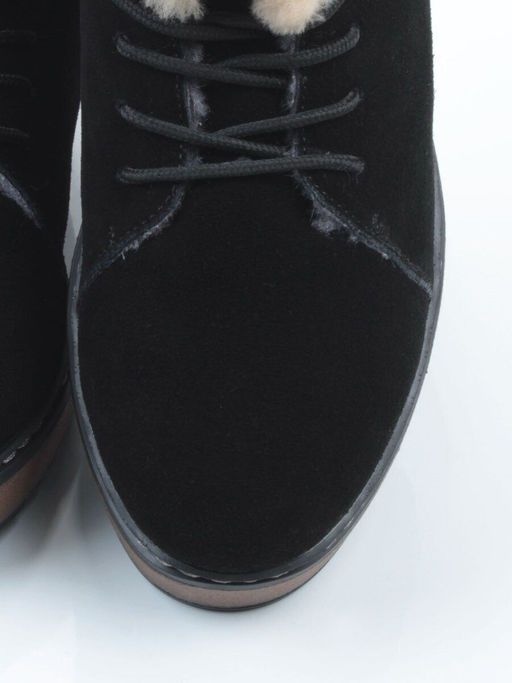 04-5606-3 BLACK Ботинки зимние женские (натуральная кожа, 100% шерсть)