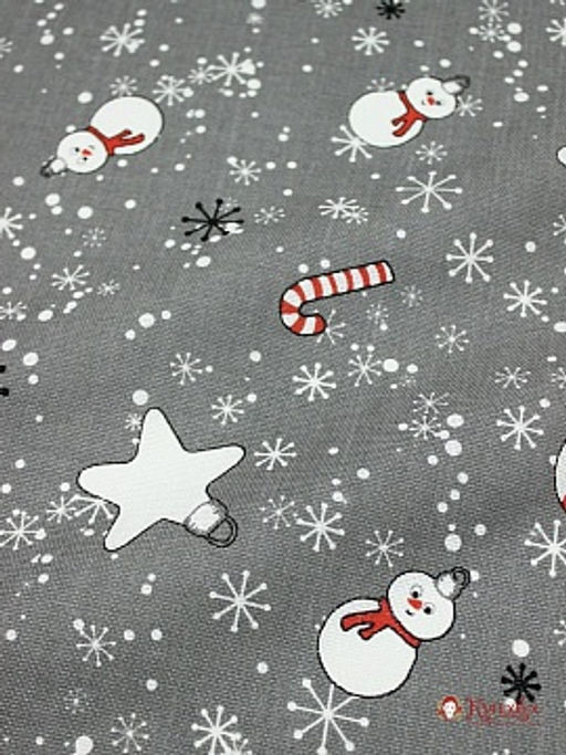 Рогожка Елочные игрушки цв.серый, СОРТ2, ш.1.5м, хлопок-100%, 165гр/м.кв