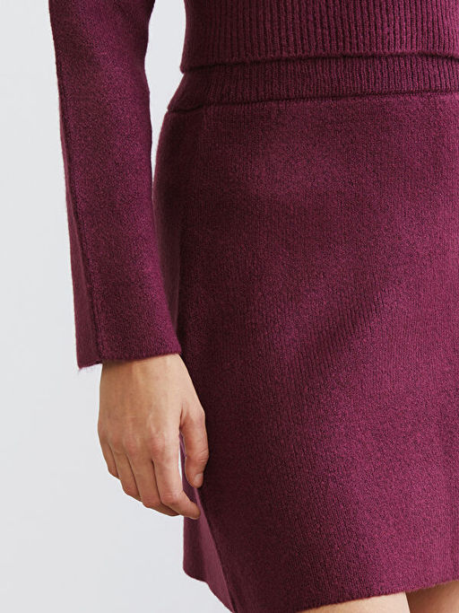 Beli Lastikli Triko Mini Etek