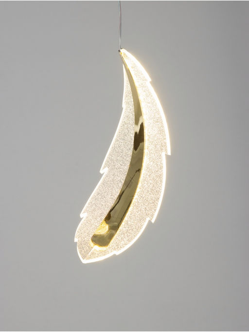 Люстра потолочная BayerLux Therese, 14 Вт, LED, 4000-6000К, золото, 35×13×13 см