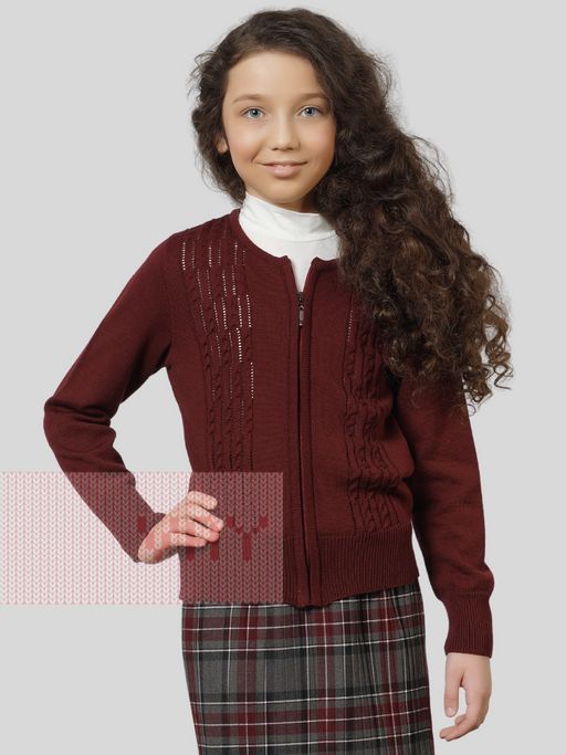 Жакет для девочек 7060. 1096 бордо