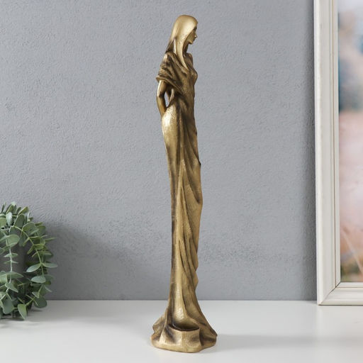 Фигурка полистоун «Девушка в тоге», под бронзу, 11×9×41 см