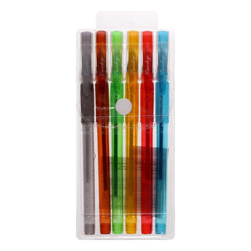 Набор гелевых ручек 6 цветов, с резиновыми держателями, МИКС - Simaland фото 6