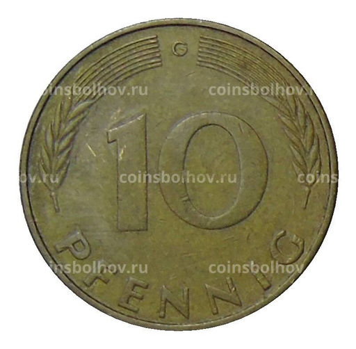 Монета 10 пфеннигов 1972 года G Германия