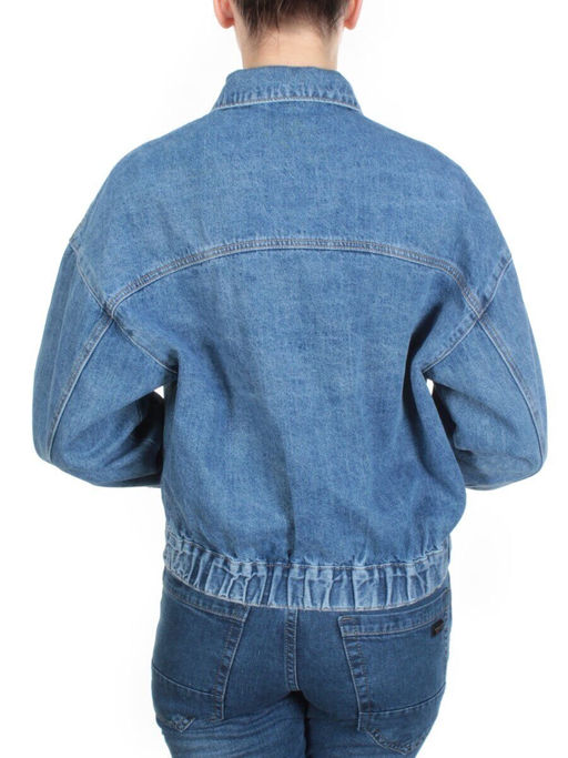 829 BLUE Куртка джинсовая женская (100% хлопок) - Фабричный китай фото 5