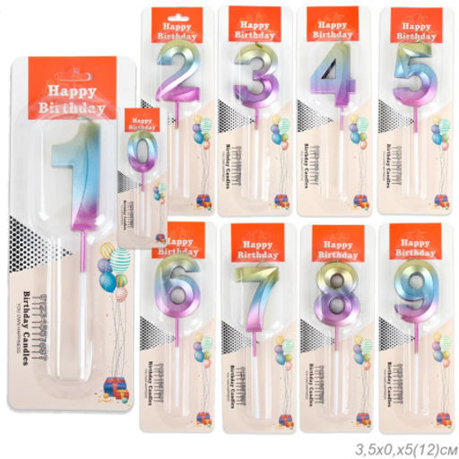 Свеча Цифра градиент / KL-11 /уп 12/600/ (0) - Галеонтрейд фото 2