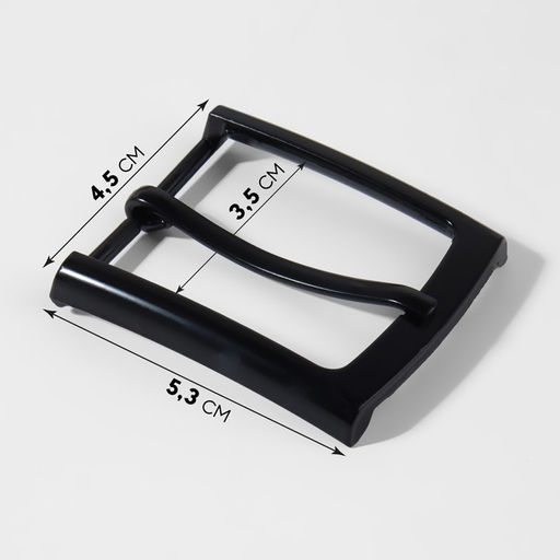 Цена за 2 шт. Пряжка для ремня, 5.3×4.5 см, 35 мм, цвет чёрный