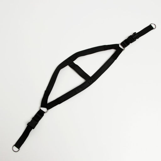 Шлейка Комфорт комбинированная, 2,5 см, ОШ 55-60 см, ОГ 60-65 см, чёрная - Пижон фото 4