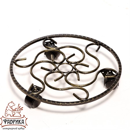 Подставка для цветов 12-009 напольная на колесах