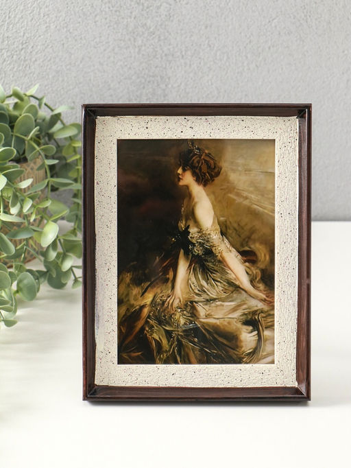 Фоторамка для фото 13×18 см «Классика», полистоун под дерево, 21.5×16.5×2.5 см