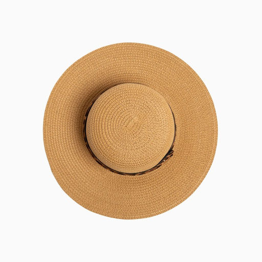 Шляпа женская с леопардовым ремешком MINAKU, коричневая, размер 58