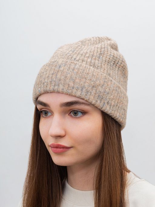 Шапка SEEBERGER арт. 18206-0 TURN-UP BEANIE (песочный)