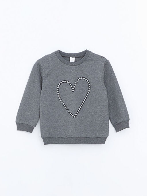 Bisiklet Yaka K?z ?ocuk Sweatshirt