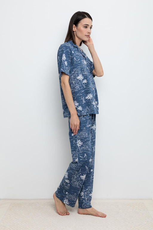 Брюки Very Neat Е 40042 меланж джинсовый  фото 3