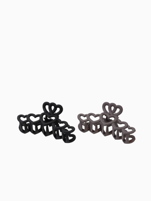 Цена за 12 шт. Крабик для волос «Леона», сердца матовый, 10 см, МИКС